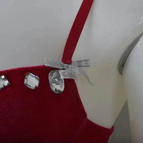 Vintage Frederick's of  Hollywood Hot Pink Corset Velour Garter Teddy Medium - Picture 4 of 9